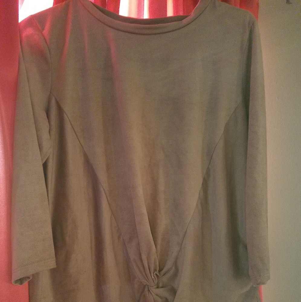 3/4 sleeve microfiber feel top